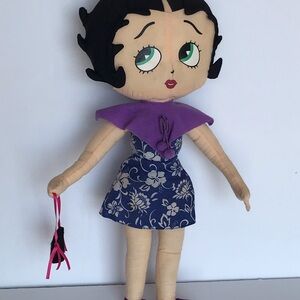 2005 Betty Boop Soft Doll Tropical Floral Dress with Small Handbag Hand-Crafted